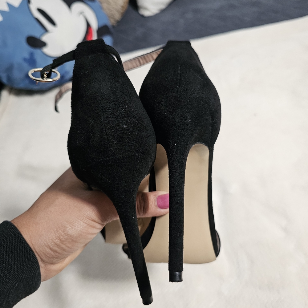 Fashion Nova Black Ankle Strap Heels - Picture 6 of 6